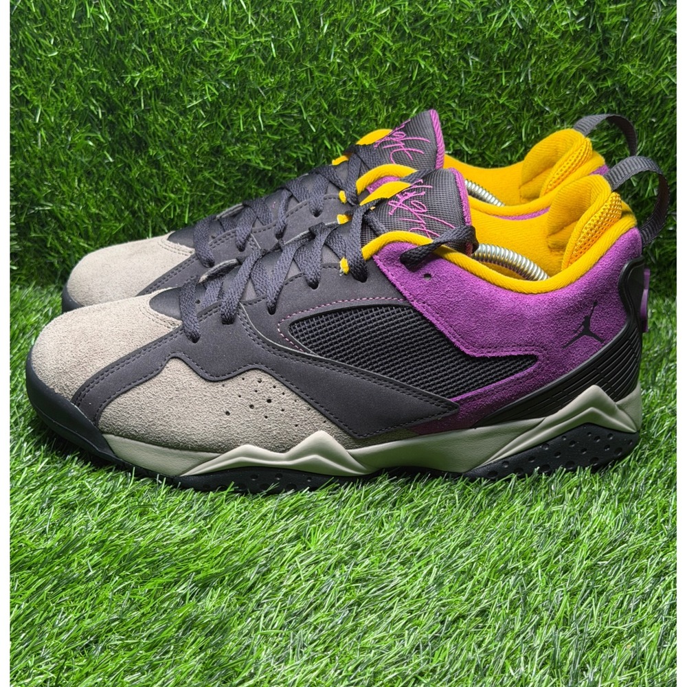Jordan True Flight Mens Size 11.5 Grey Purple Yellow Sneakers HQ3950-005 NWOB